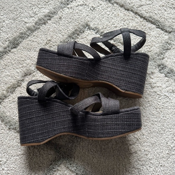 Lucky Brand Carlisha Wedge Sandal black 10 - Picture 4 of 11